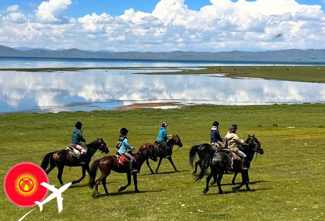 天空のソンクル湖を駆け足半周＆鷹匠&温泉｜ビシュケク現地発！7泊8日乗馬ツアー【中級者】