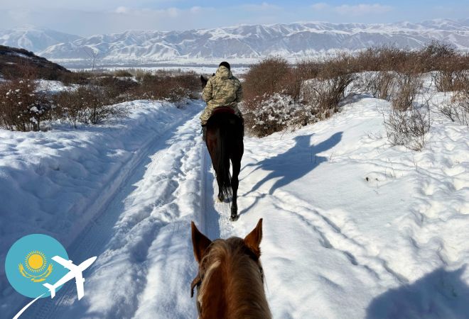 冬のキルギス絶景乗馬｜アルマトイ現地発！白銀の冒険4泊5日ツアー【駆け足経験者】